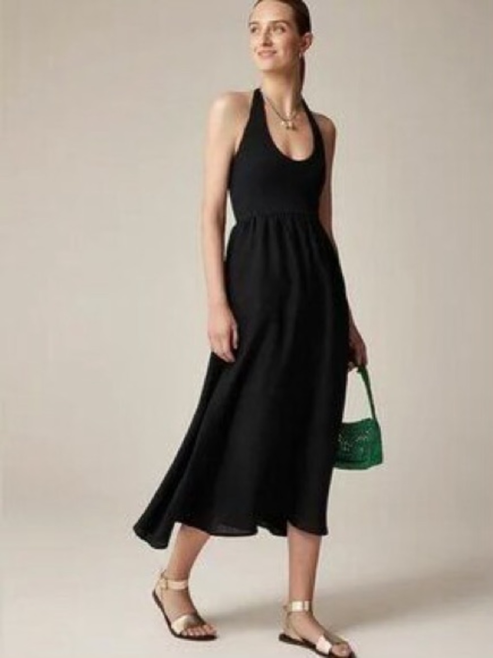 J. Crew Linen Halter Dress 2X